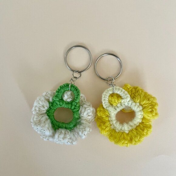 2 Handmade Keychain, Lightweight Charms, Backpack Charms, Crochet Gift Set - Picture 2 of 12